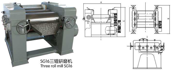 SG Manual Three Roll Mill for sale